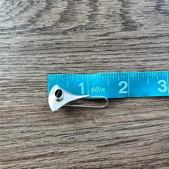 925 Vintage Sterling Silver Black Onyx  Earrings - Picture 6 of 9